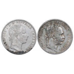 Österreich-Ungarn, Satz zu 1 Gulden 1860 und 1891