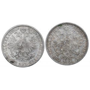 Österreich-Ungarn, Satz zu 1 Gulden 1860 und 1891