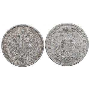 Österreich-Ungarn, Satz zu 1 Gulden 1877 und 1883