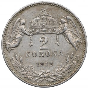 Hungary, 2 corona 1912