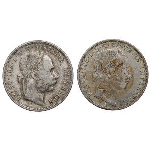 Österreich-Ungarn, Satz zu 1 Gulden 1861 und 1879