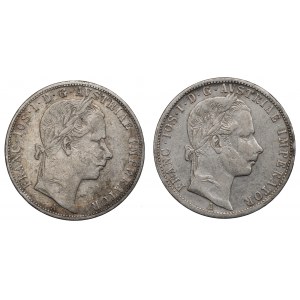 Österreich-Ungarn, Satz zu 1 Gulden 1860 und 1865