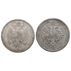 Österreich-Ungarn, Satz zu 1 Gulden 1860 und 1865