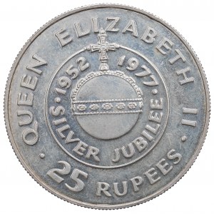 Seszele, 25 rupii 1975 - srebrny jubileusz Królowej Elżbiety
