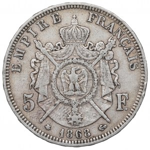 Francúzsko, 5 frankov 1868