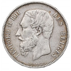 Belgicko, 5 frankov 1876