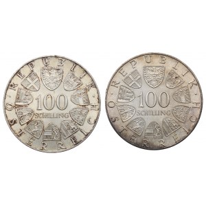 Österreich, Satz zu 100 Schilling 1976