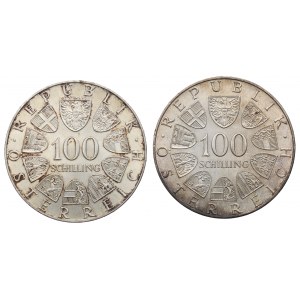 Austria, Set of 100 schilling 1976