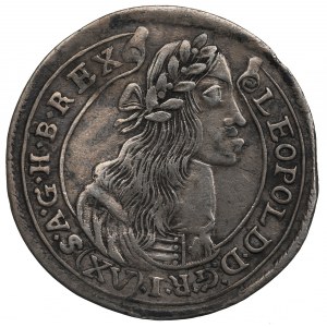 Maďarsko, Leopold I., 15 krajcars 1677 KB