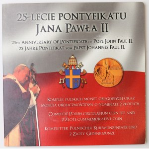 III RP, Gedenkmünzensatz 25. Jahrestag des Pontifikats von Johannes Paul II.