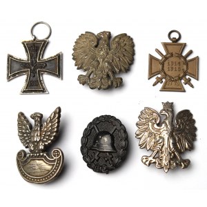 Niemcy i PRL, Zestaw odznak i orzełków