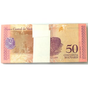 Wenezuela, Paczka bankowa 50 boliwarów 2018