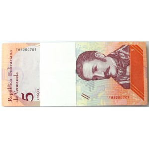 Wenezuela, Paczka bankowa 5 boliwarów 2018