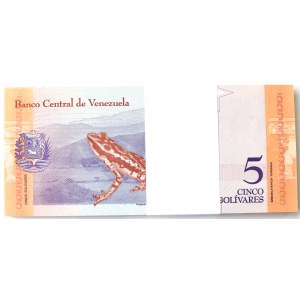 Wenezuela, Paczka bankowa 5 boliwarów 2018
