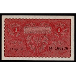 II RP, 1 polská značka 1919 I SERIES GL