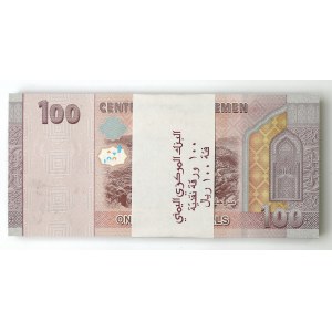 Jemen, bankovní balík 100 riálů 2018