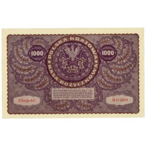 II RP, 1000 marek polskich 1919 II SERJA AG