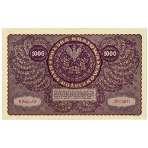 II RP, 1000 marek polskich 1919 II SERJA AG