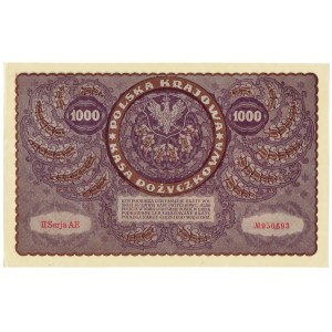 II RP, 1000 polnische Mark 1919 II SERIE AE