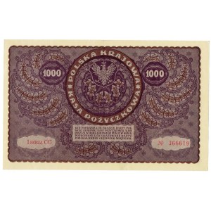 II RP, 1000 polnische Mark 1919 1. Serie CC