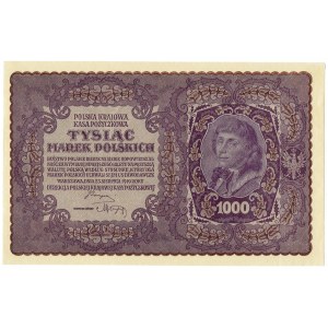II RP, 1000 polských marek 1919 1. série BL