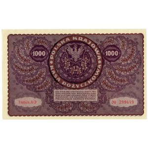 II RP, 1000 polnische Mark 1919 1. SERIE AO