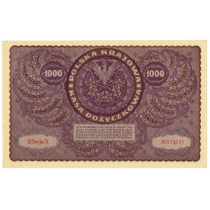 II RP, 1000 marek polskich 1919 II SERJA X