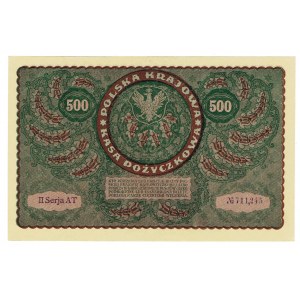 II RP, 500 polnische Mark 1919 II Serja AT