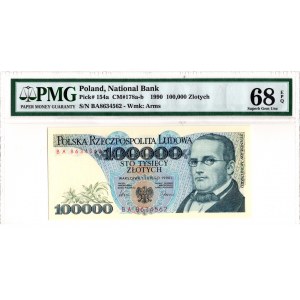 PLN 100.000 1990 BA - PMG 68EPQ