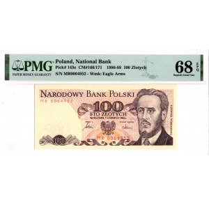 PRL, 100 złotych 1986 MR - PMG 68EPQ