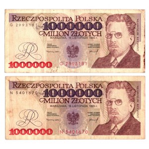1 mln złotych 1993 - zestaw 2 egzemplarze