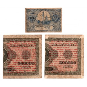 II RP, Zestaw 1 i 10 groszy 1924 - 3 egzemplarze