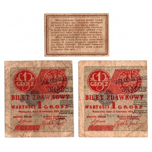 II RP, sada 1 a 10 haléřů 1924 - 3 výtisky