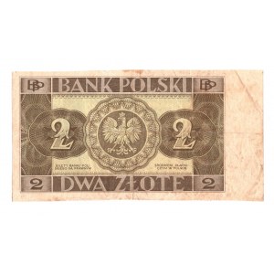 II RP, 2 Zloty 1936 - ohne Unterdruck auf der Vorderseite, Serie und Nummerierung