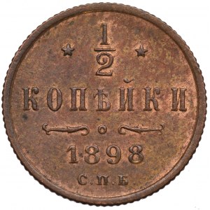 Rusko, Mikuláš II, 1/2 kopějky 1898