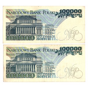 100.000 PLN 1990 - Satz der Serien L und Z