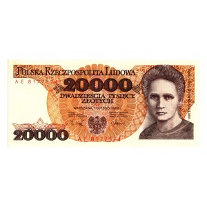Poľská ľudová republika, 20000 zlotých 1989 AE