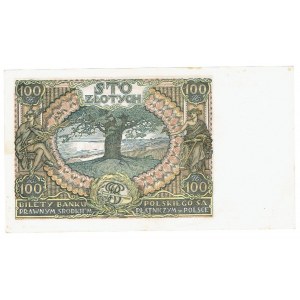 II RP, 100 złotych 1934 BH dodatkowy znak wodny X