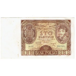 II RP, 100 Zloty 1932 AY. - zusätzliches Wasserzeichen X