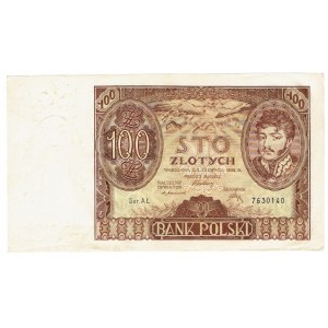 II RP, 100 zl. 1932 AŁ. - dodatečný vodoznak X