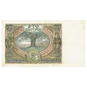 II RP, 100 złotych 1932 AŁ. - dodatkowy znak wodny X