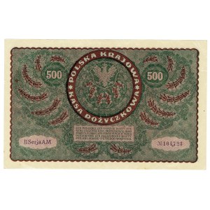 II RP, 500 polnische Mark 1919 II Serie AM