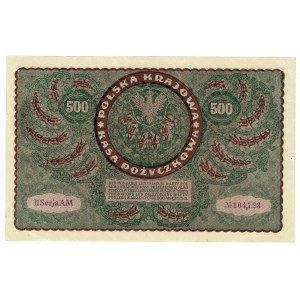 II RP, 500 polských marek 1919 II Series AM
