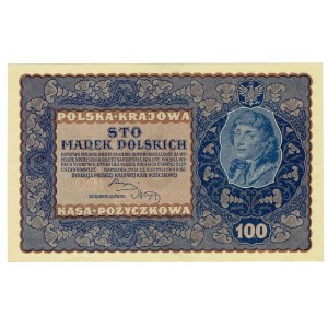 II RP, 100 polnische Mark 1919 IJ Serja E