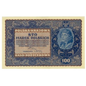 II RP, 100 polských marek 1919 IJ Serja E