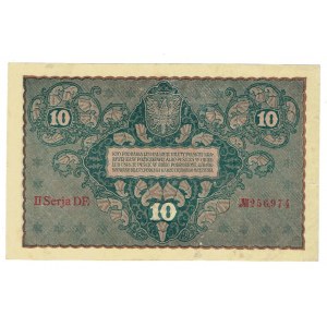 II RP, 10 polnische Mark 1919 II Serja DE