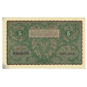 II RP, 5 polnische Mark 1919 2. Serie DS