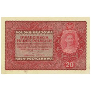 II RP, 20 poľských mariek 1919 II SERJA FU