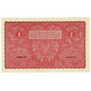 II RP, 1 polská značka 1919 I SERIES AA