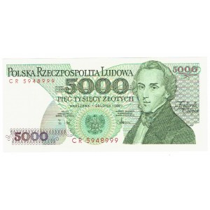 Volksrepublik Polen, 5000 Zloty 1988 CR